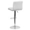 Emma and Oliver Quilted Vinyl Swivel Adjustable Height Barstool with Chrome Base